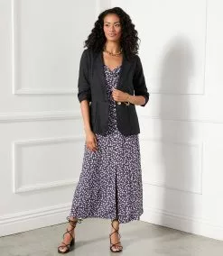 Karen Kane Ruched Sleeve Jacket -karen kane Sales Shop karenkane 2023 spring 1L01551 BLK 007