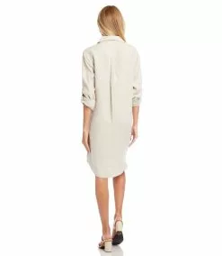 Karen Kane Petite Size Linen Shirtdress -karen kane Sales Shop karenkane 2023 spring 1L01553P OAT 002 1