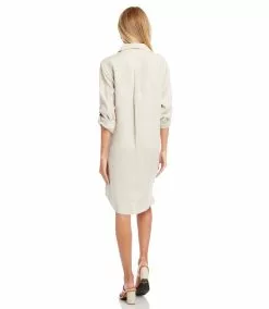 Karen Kane Linen Shirtdress -karen kane Sales Shop karenkane 2023 spring 1L01553 OAT 003