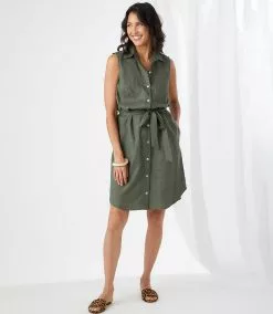 Karen Kane Sleeveless Shirtdress -karen kane Sales Shop karenkane 2023 spring 1L01558 OLI 002