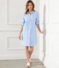 Karen Kane Linen Shirtdress -karen kane Sales Shop karenkane 2023 spring 1L04626 CAPB 002