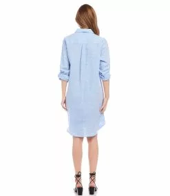 Karen Kane Linen Shirtdress -karen kane Sales Shop karenkane 2023 spring 1L04626 CAPB 004