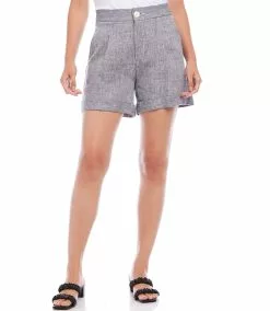 Karen Kane High Waist Pleated Shorts