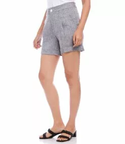 Karen Kane High Waist Pleated Shorts -karen kane Sales Shop karenkane 2023 spring 1L04627 GRA 004