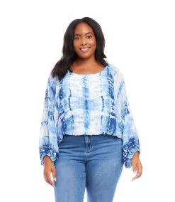 Karen Kane Plus Size Lantern Sleeve Top