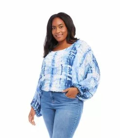 Karen Kane Plus Size Lantern Sleeve Top -karen kane Sales Shop karenkane 2023 spring 1L06220W PRT 003 1