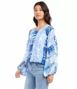 Karen Kane Lantern Sleeve Top -karen kane Sales Shop karenkane 2023 spring 1L06220 PRT 005copy