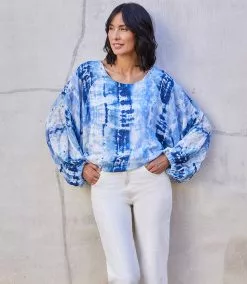 Karen Kane Lantern Sleeve Top -karen kane Sales Shop karenkane 2023 spring 1L06220 PRT 007