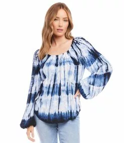 Karen Kane Peasant Top -karen kane Sales Shop karenkane 2023 spring 1L08196 TD 003copy