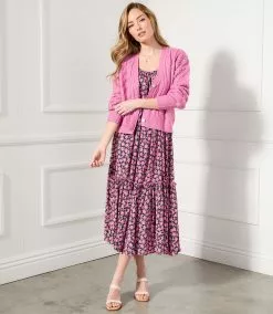 Karen Kane Extended Sleeve Dress -karen kane Sales Shop karenkane 2023 spring 1L10170 FLO 008