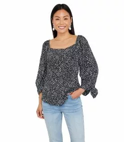 Karen Kane Square Neck Top -karen kane Sales Shop karenkane 2023 spring 1L11204 LEO 004