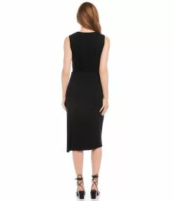 Karen Kane Asymmetric Drape Dress 15 Karen Kane Asymmetric Drape Dress -karen kane Sales Shop karenkane 2023 spring 1L13125 BLK 004