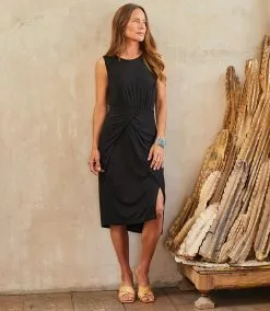 Karen Kane Asymmetric Drape Dress 18 Karen Kane Asymmetric Drape Dress -karen kane Sales Shop karenkane 2023 spring 1L13125 BLK 007