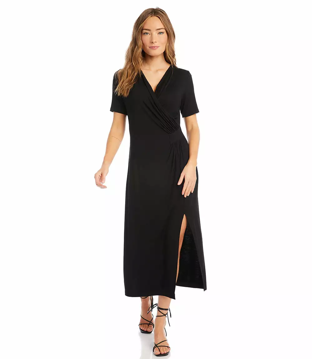 Karen Kane Petite Size Faux Wrap Midi Dress 3 Karen Kane Petite Size Faux Wrap Midi Dress