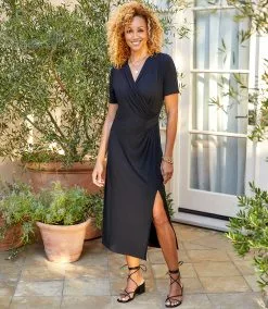 Karen Kane Faux Wrap Midi Dress