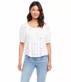 Karen Kane Ladybug Peasant Top