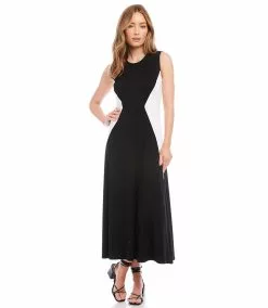 Karen Kane Sleeveless Colorblock Dress 16 Karen Kane Sleeveless Colorblock Dress -karen kane Sales Shop karenkane 2023 spring 1L14335 BWW 006