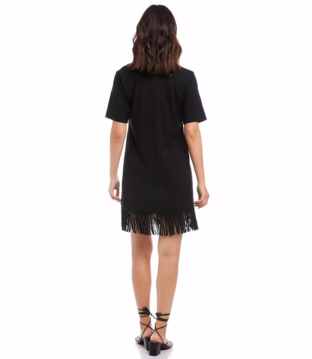 Karen Kane Petite Size V-Neck Fringe Dress 4 Karen Kane Petite Size V-Neck Fringe Dress - Image 2