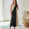 Karen Kane Sleeveless Colorblock Dress -karen kane Sales Shop karenkane 2023 spring 1L14337 BLK 001