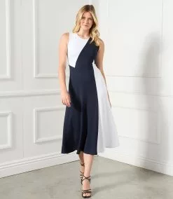 Karen Kane Plus Size Sleeveless Colorblock Dress