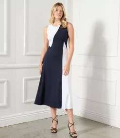 Karen Kane Plus Size Sleeveless Colorblock Dress 14 Karen Kane Plus Size Sleeveless Colorblock Dress -karen kane Sales Shop karenkane 2023 spring 1L14338W NAV 006
