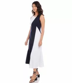 Karen Kane Sleeveless Colorblock Dress -karen kane Sales Shop karenkane 2023 spring 1L14338 NAV 005