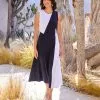 Karen Kane Sleeveless Colorblock Dress 1 Karen Kane Sleeveless Colorblock Dress -karen kane Sales Shop karenkane 2023 spring 1L14338 NAV 008