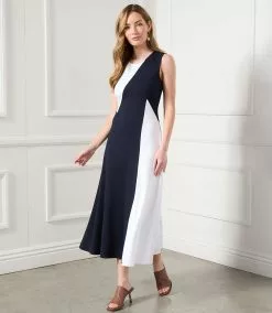 Karen Kane Sleeveless Colorblock Dress -karen kane Sales Shop karenkane 2023 spring 1L14338 NAV 009