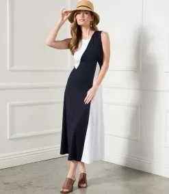 Karen Kane Sleeveless Colorblock Dress -karen kane Sales Shop karenkane 2023 spring 1L14338 NAV 011