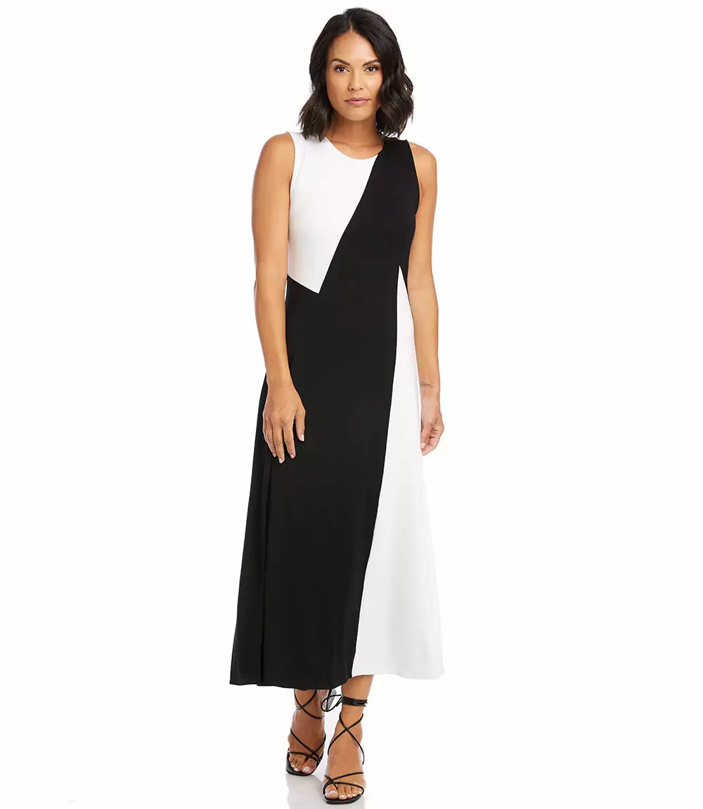 Karen Kane Petite Size Sleeveless Colorblock Dress 3 Karen Kane Petite Size Sleeveless Colorblock Dress