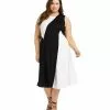 Karen Kane Plus Size Sleeveless Colorblock Dress 1 Karen Kane Plus Size Sleeveless Colorblock Dress -karen kane Sales Shop karenkane 2023 spring 1L14341W BWW 001