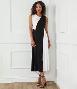 Karen Kane Sleeveless Colorblock Dress -karen kane Sales Shop karenkane 2023 spring 1L14341 BWW 007