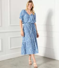 Karen Kane Plus Size Tiered Midi Skirt