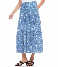 Karen Kane Tiered Midi Skirt -karen kane Sales Shop karenkane 2023 spring 1L16616 PER 004