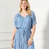Karen Kane Plus Size Short Sleeve Peasant Top -karen kane Sales Shop karenkane 2023 spring 1L16617W PER 001