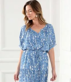 Karen Kane Short Sleeve Peasant Top