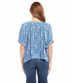 Karen Kane Short Sleeve Peasant Top -karen kane Sales Shop karenkane 2023 spring 1L16617 PER 003