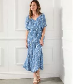 Karen Kane Short Sleeve Peasant Top -karen kane Sales Shop karenkane 2023 spring 1L16617 PER 005