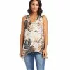 Karen Kane Petite Size Uneven Hem Tank -karen kane Sales Shop karenkane 2023 spring 1L17615P PRT 001