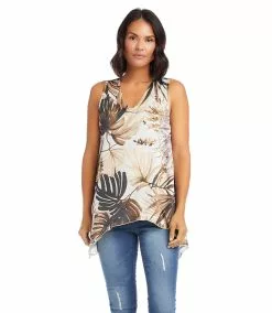 Karen Kane Uneven Hem Tank -karen kane Sales Shop karenkane 2023 spring 1L17615 PRT 002