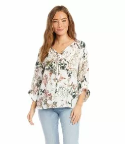 Karen Kane Blouson Sleeve Top 18 Karen Kane Blouson Sleeve Top -karen kane Sales Shop karenkane 2023 spring 1L19607 OWH 002