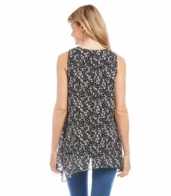 Karen Kane Uneven Hem Tank -karen kane Sales Shop karenkane 2023 spring 1L21601 PRT 003