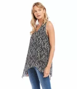 Karen Kane Uneven Hem Tank -karen kane Sales Shop karenkane 2023 spring 1L21601 PRT 004