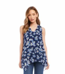 Karen Kane Uneven Hem Tank -karen kane Sales Shop karenkane 2023 spring 1L22181 PRT 003