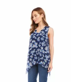 Karen Kane Uneven Hem Tank -karen kane Sales Shop karenkane 2023 spring 1L22181 PRT 005
