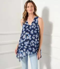 Karen Kane Uneven Hem Tank -karen kane Sales Shop karenkane 2023 spring 1L22181 PRT 009