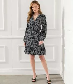 Karen Kane Long Sleeve Tiered Dress