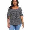 Karen Kane Plus Size Square Neck Top -karen kane Sales Shop karenkane 2023 spring 1L22503W PRT 001 1