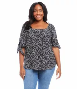 Karen Kane Plus Size Square Neck Top