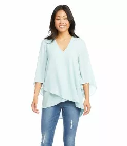 Karen Kane Bracelet Sleeve Asymmetric Top